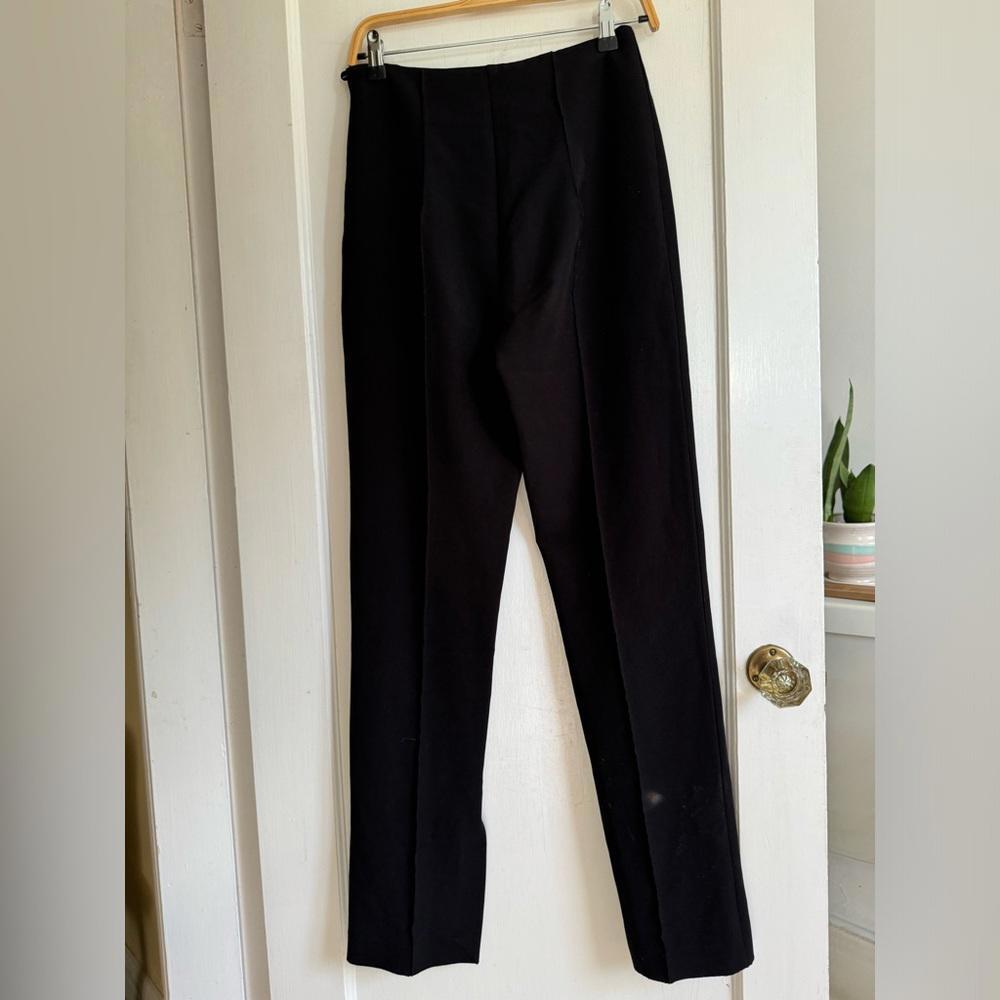 Toteme Black Zalana Split Hem Trousers - Picture 4 of 8